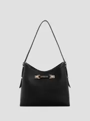 GUESS Women's Black Lefia Hobo Bag, Denim