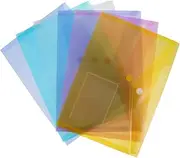 ERINGOGO 30Pcs Transparent Buckle File Bag Document Organizer with Pocket for Office School Stationery Storage Plastic File Pouch for Easy Identification and Sorting