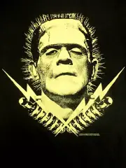 Universal Frankenstein Glow In Dark Tee Shirt Monster Rock Rebel Men Medium NWT
