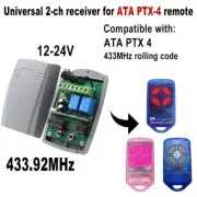 Universal Garage/Gate Wire-in Receiver suits ATA PTX4 Remote 433.92 MHz