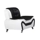 Veneto Armchair 1 Piece Living Room Set 2 Tone Black andWhite Brand New in Box