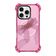 iPhone 16 Pro Bounce Case MagSafe Compatible Pink Organza Ribbon