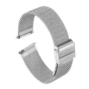 316L Stainless Steel Mesh Watch Band 19mm Quick Release Adjust Strap, Silver