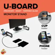 Monitor Stand Screen Riser Ergonomic Platform NEW Smart Office U Board USB Ports