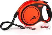 Flexi Xtreme Tape Orange & Black Large 8m Retractable Dog Leash/Lead for Dogs up to 55kgs/121bs