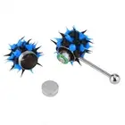 Vibrating Tongue Ring Stud Barbell Stainless Steel Body Piercing Jewelry Bla PSG