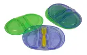 Take & Toss Double Duty Plates ~ 4 Pack ~ Use 2 plates for leak resistant travel