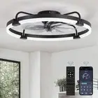 Ceiling Fans with Lights and Remote, 24'' Low Profile Ceiling Fan with Light, 30