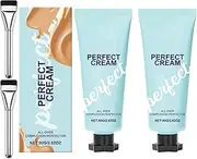 Creme All-Over Complexion Perfector, Creme Moisturizer, Complexion Perfector, Concealer & Coverage With Brush, Waterproof & Transfer-Resistant Skin Tint (2PCS)