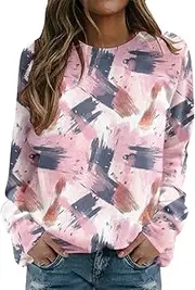 [DuBom] Dressy Zip up Hoodie Women Women Casual Tie Dye Printing Sweatshirt Top Long Sleeved Sweatshirt Casual Pullover Top 3 Quarter Zip Hoodie Womens
