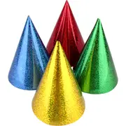Assorted Prismatic Party Hats (Pack of 8)