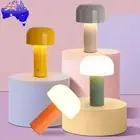 LED Mushroom Table Lamp USB Rechargeable Touch Lamp 3 Color Stepless Dimmable