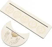 [LJCM] Wooden Tarot Card Stand Holder, Multi Purpose Moon Phase Moon Shape and Rectangle 2 Pieces Tarot Card Display Stand Lightweight Polished for Tarot Card (Type A)