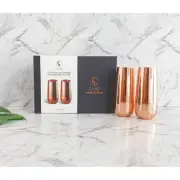 NEW Clinq Stemless Champagne Flutes Copper Set 2pce