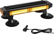 I LITTON COB Strobe Light Bar for Vehicles, 20 Flashing Mode LED Beacon Warning Emergency Strobe Light Bar for ATV Trucks Snowplow Construction Cars (Amber)