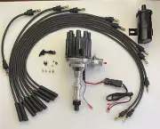 small cap PONTIAC 350 389 400 455 BLACK FEMALE HEI Distributor + 45K Coil +Wires