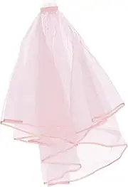 [Baluue] Double Layer Satin Wedding Veil for Bride Short Headband Veil with Edges Elegant Bridal Accessories for Weddings Parties and Photography