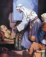 Catholic print picture - Jesus Heals Peters MIL C - 8" x 10" ready to be framed