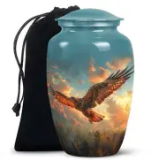 Eagle's Wings The Sunset Unique Urn Ashes Large Urns Human Adult Male Burial Mem