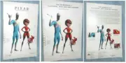 DISNEY STORE Incredibles ELASTIGIRL FROZONE Jack Jack Designer Lithograph Poster