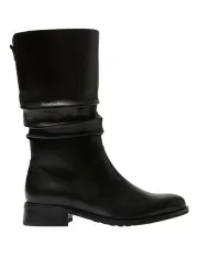 [Easy Steps] Adam Leather Boots in Black