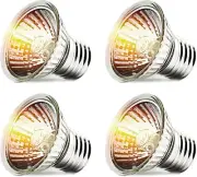 4-Pack 25W UVA+UVB Reptile Heat Bulbs - Heat and Light for Reptiles and Amphibia