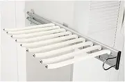 Pants Rack Pull Out Trousers Rack for Wardrobe, Retractable Trousers Rack, 9/18 Arm Aluminum Alloy Pants Hanger, Top/Side Mounted (Size : Right) KeYJ