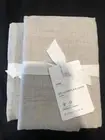 Set/2 Pottery Barn Belgian Flax Linen king Shams flax