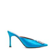 [Amina Muaddi] Amina Muaddi 90mm Camelia Mules 36 IT BLUE