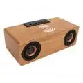 Wooden Speaker Alarm Clock With FM Radio Wireless Phone Charger TA