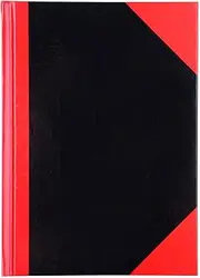Cumberland Notebook Gloss Cover A5 200 Leaf, Red and Black, (A543110)