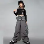 女童表演服 演出服 女童爵士舞服演出服兒童HIPHOP街舞潮裝秋季嘻哈走秀表演服裝酷帥