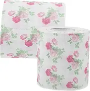 LOEFLIFA 2 Rolls Themed Decorative Toilet Paper of Cute Printed Tissue Paper for Bathroom Home Office Creative Festive Touch for Holiday Decor Events