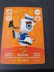 Genuine Animal Crossing Amiibo Card - Gulliver #314