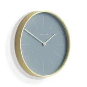 Newgate Mr Clarke Clock Pale Wood Pill Blue Dial 128
