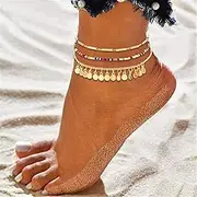SHIYONG Silver Anklet Bracelet On The Leg Fashion Heart Female Anklets Barefoot for Women Leg Chain Beach Foot Jewelry