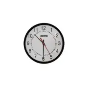 Valcom V-A2412B 12in. In. Wired Round Analog Clock Black Surface Mount 24v