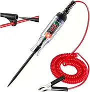 MAEZOE Automotive Test Light, 5-90V Bidirectional Circuit Tester Automotive with LED Digital Voltage Display, Electrical Voltage Tester with Long Probe for Car RV Fuse Checker