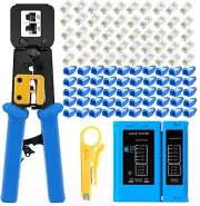 rj45 Crimping Tool for Cat6 Cat5e Cat5, Sturdy Crimper for rj45 rj12/11 Pass-...