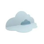 Quut Dusty Blue Head in the Clouds Large 175cm Floor Mat/Playmat for Kids/Baby
