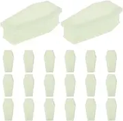 ULDIGI 20pcs Halloween Coffin Decoration: Mini Plastic Treat Boxes - Mini Prank Coffin Prop - Glow In The Dark Casket Model For Halloween