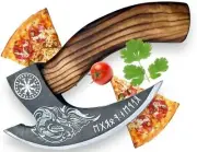 Handmade Pizza Viking Axe Blade Carbon Steel Rosewood Handle Pizza Cutting Axe A