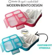 kinsho 6 Compartment Lunch Boxes. Bento Box Lunchbox Containers for Kids, Boy...