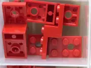 LEGO Parts - Red Bracket 5 x 2 x 1 1/3 with 2 Holes - No 11215 - QTY 5