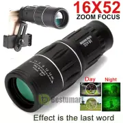 UPGRADE WATERPROOF 16X52 HIGH DEFINITION MONOCULAR TELESCOPE-BK-4 PRISM + Holder