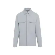 [Rick Owens] Rick Owens-Light Blue Work Cotton Shirt-Uomo 46 IT