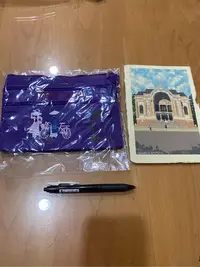 在飛比找Yahoo!奇摩拍賣優惠-全新 紫色越南三層拉鍊袋+明信片