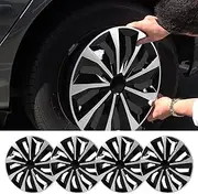 SustVita Snap On Hubcap Set for, 4 Pcs 17 Inch Universal Hubcap Wheel Covers, Outlast Rim Cover Trim Protector Replacement Hub Caps Kit