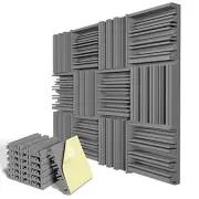 12 Pack Self-Adhesive Sound Proof Foam Panels,12 X 12 X 2 2Inch 12pack Gray