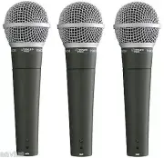 Pyle Mic Dynamic Handheld Microphone for Church Stage Studio Vocal Singing 3-PK